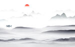 人气 背景客厅山水 TIF分层