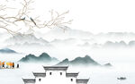 客厅 新款中式山水 tif分层