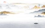 高清 新款中式山水 tif分层
