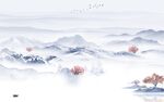 大气 新款中式山水 tif分层