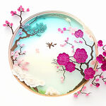 桃花工笔画