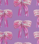 复古油画  手绘蝴蝶结 水彩花