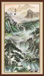 竖幅山水画 
