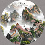 长城山水画