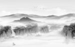 爆款 意境灰色山水 Tif分层