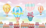 卡通热气球