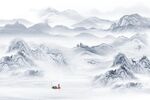 简约山水背景墙