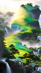 泼墨山水画