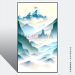 意境水墨山水画