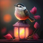 手绘小鸟花鸟图