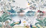 新中式背景墙