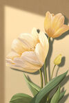 郁金香花卉油画