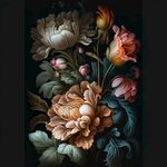 盛开的牡丹花图案