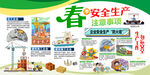 春季安全生产注意事项展板