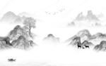 最新 沙发灰色山水 tIf分层