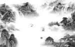 别墅 灰色新画山水 tIf分层