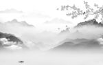 人气 灰色新画山水 tIf分层