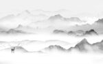 电视 灰色高雅山水 tif分层