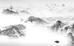 高档 灰色高雅山水 tif分层