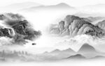电视 简约灰色山水 tIf分层