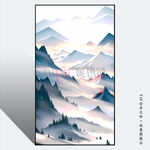 软膜山水画