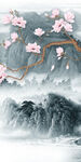 高清 玄关画山水图 TIf分层