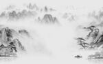 别墅 客厅灰色山水 TiF分层