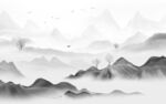 高端 客厅灰色山水 TiF分层