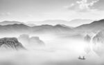 高档 高雅灰色山水 TiF分层