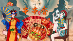 国潮串串香背景