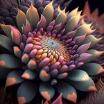 抽象的花朵绽放