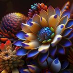 浪漫五彩花朵