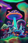 彩色蘑菇