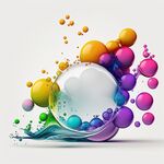 彩色水泡
