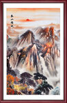 竖幅山水画 