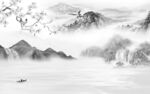 客厅 中式新无框画 tIF分层