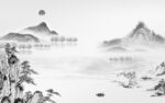 人气 中式新无框画 tIF分层