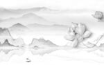 极简 热销灰色山水 TiF分层