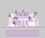 紫色城堡公主女宝生日宴