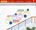 校园楼梯文化墙