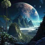 绿色植被的星球
