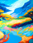 抽象油画