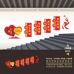 民族团结楼梯文化墙