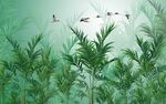 热带植物叶子背景墙