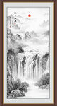 竖幅山水画