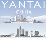 烟台城市地标矢量建筑