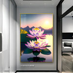莲花无框画