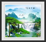 山水画山水风景