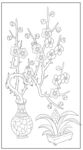 白描花瓶