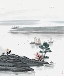 国画水墨江南